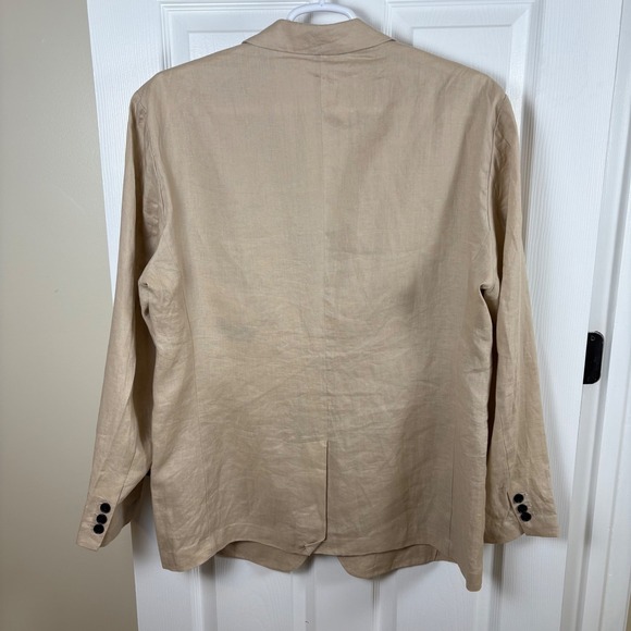 NWT Quince European Linen Blazer Men's XL Driftwood Beige Tan Summer Lightweight - Picture 10 of 10